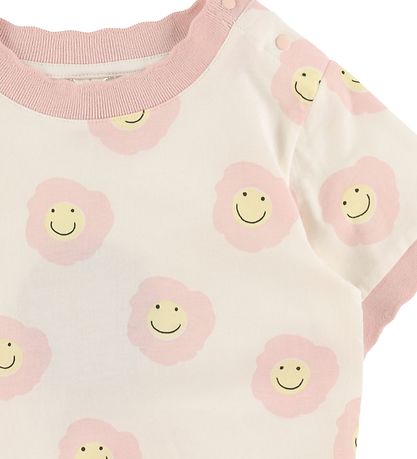 Stella McCartney Kids T-Shirt - Weiß/Rosa m. Blumen