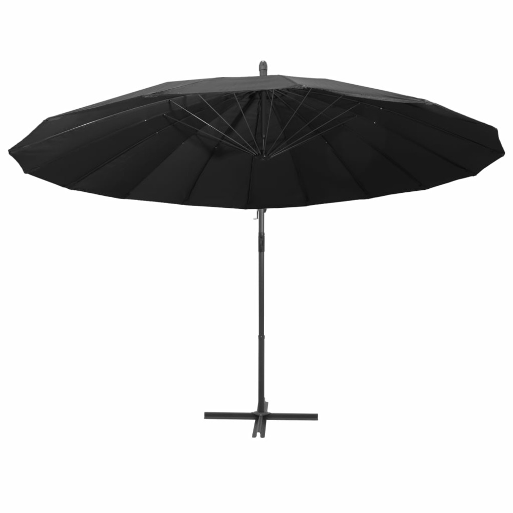 Parasol suspendu 3 m mât en aluminium anthracite