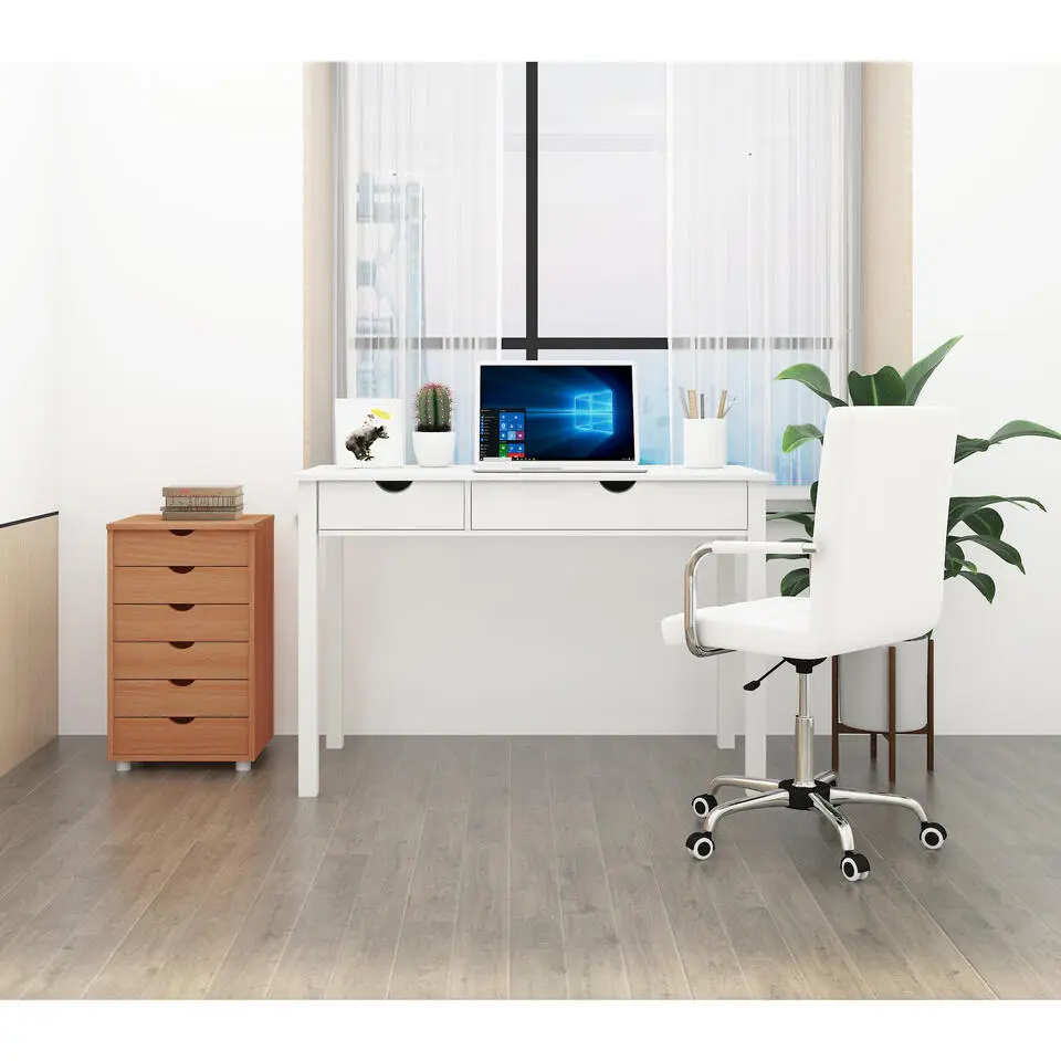 Gava - Bureau met 2 laden in grenen wit