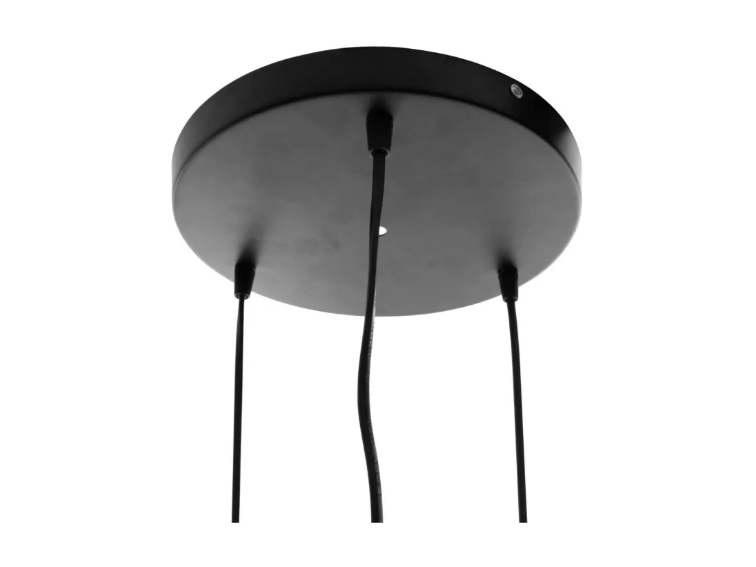 Luminaire Lustre 3 Suspensions en Métal filaire Noir