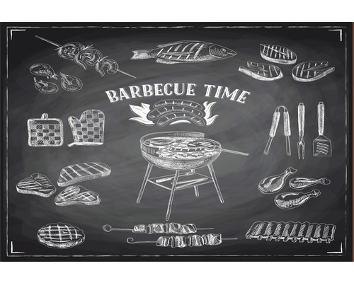 BBQ vloerbeschermingsmat BBQ Time Chalk 75x120 cm