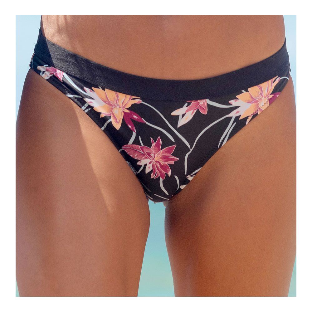 Roxy ACTIVE PT BELTED BIK BOT - Bas maillot de bain Femme anthracite floral flow