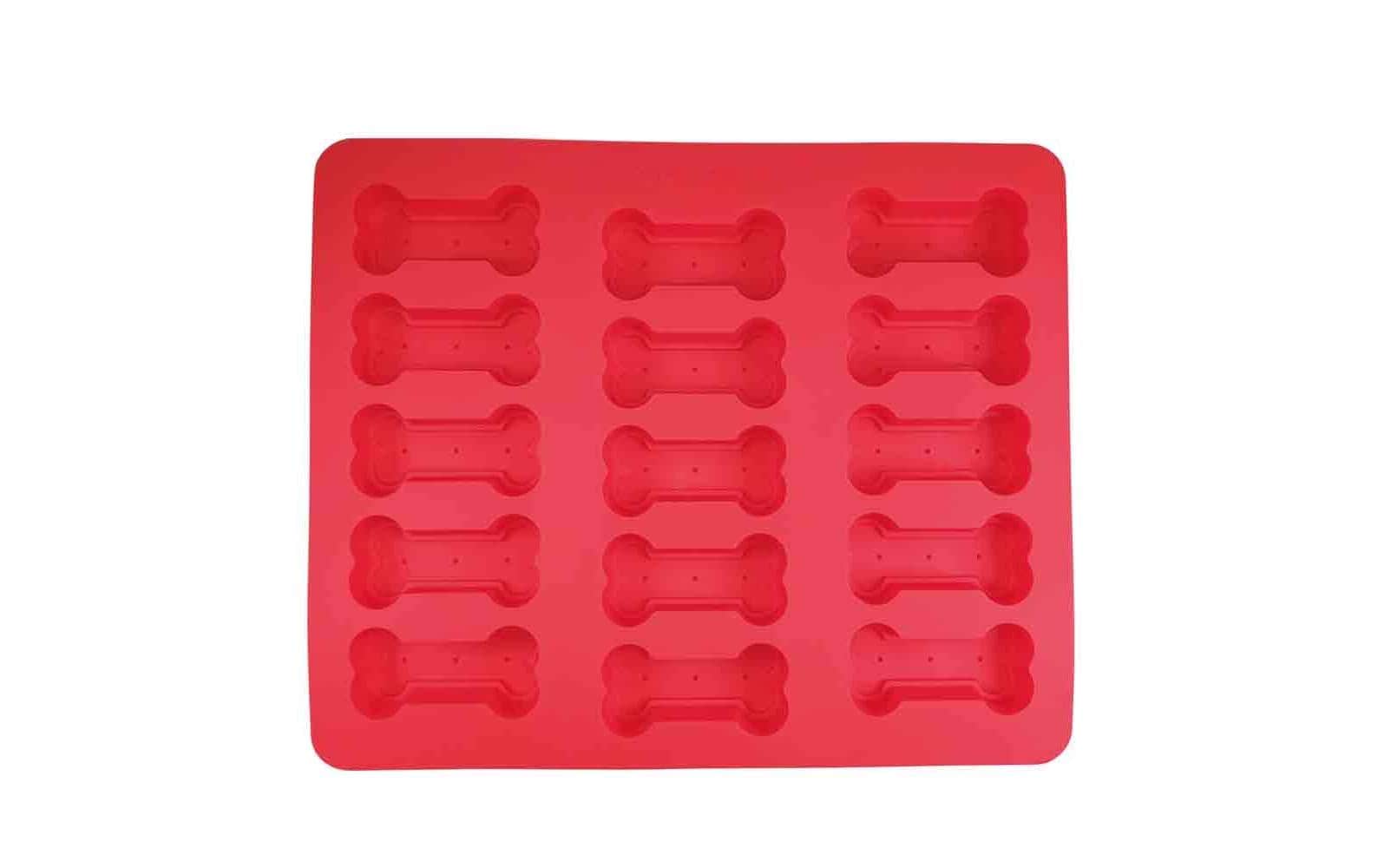 Silikon Backform Knochen, 30 x 25 cmBackmatte für Leckerlis in Knochen-Form