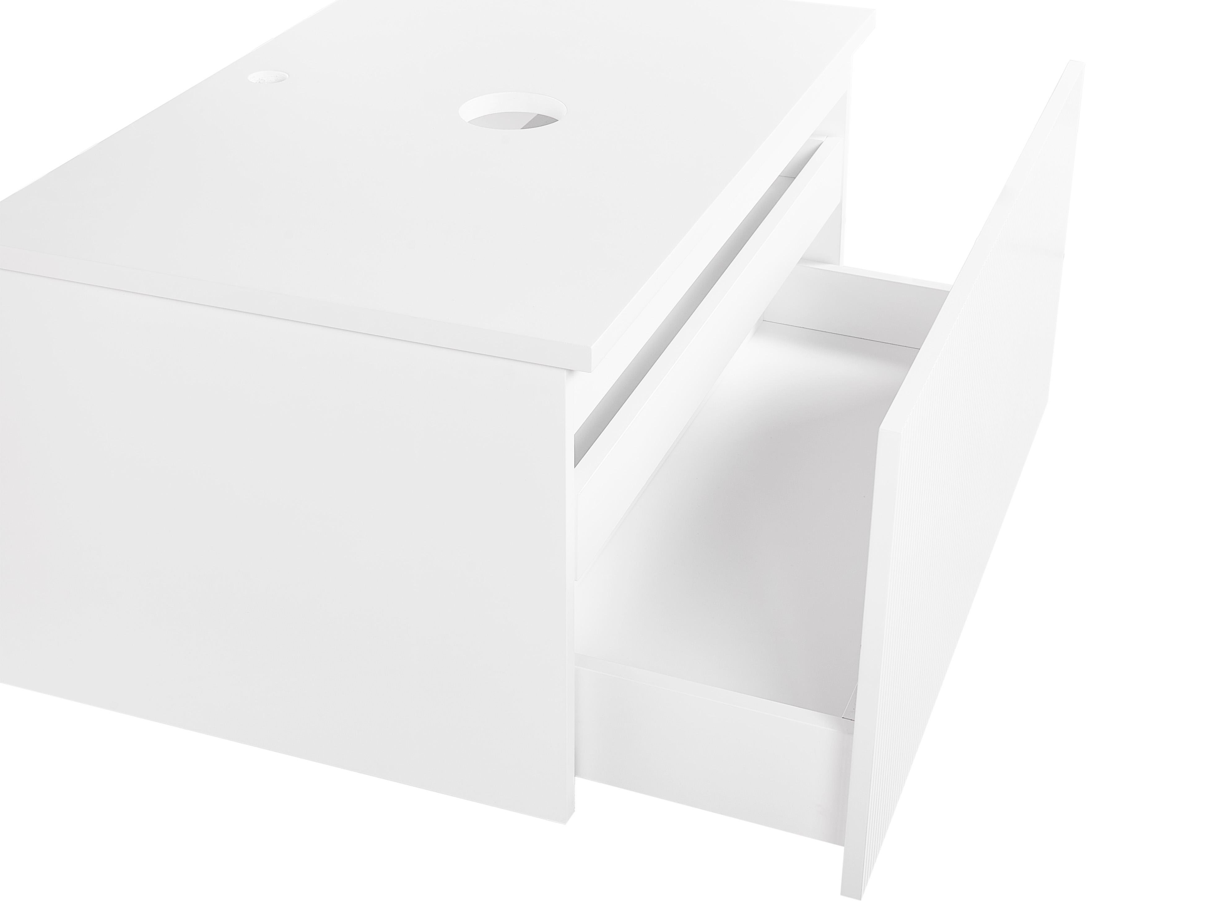 Wandgemonteerde wastafelkast ALZIRA 80 cm Wit