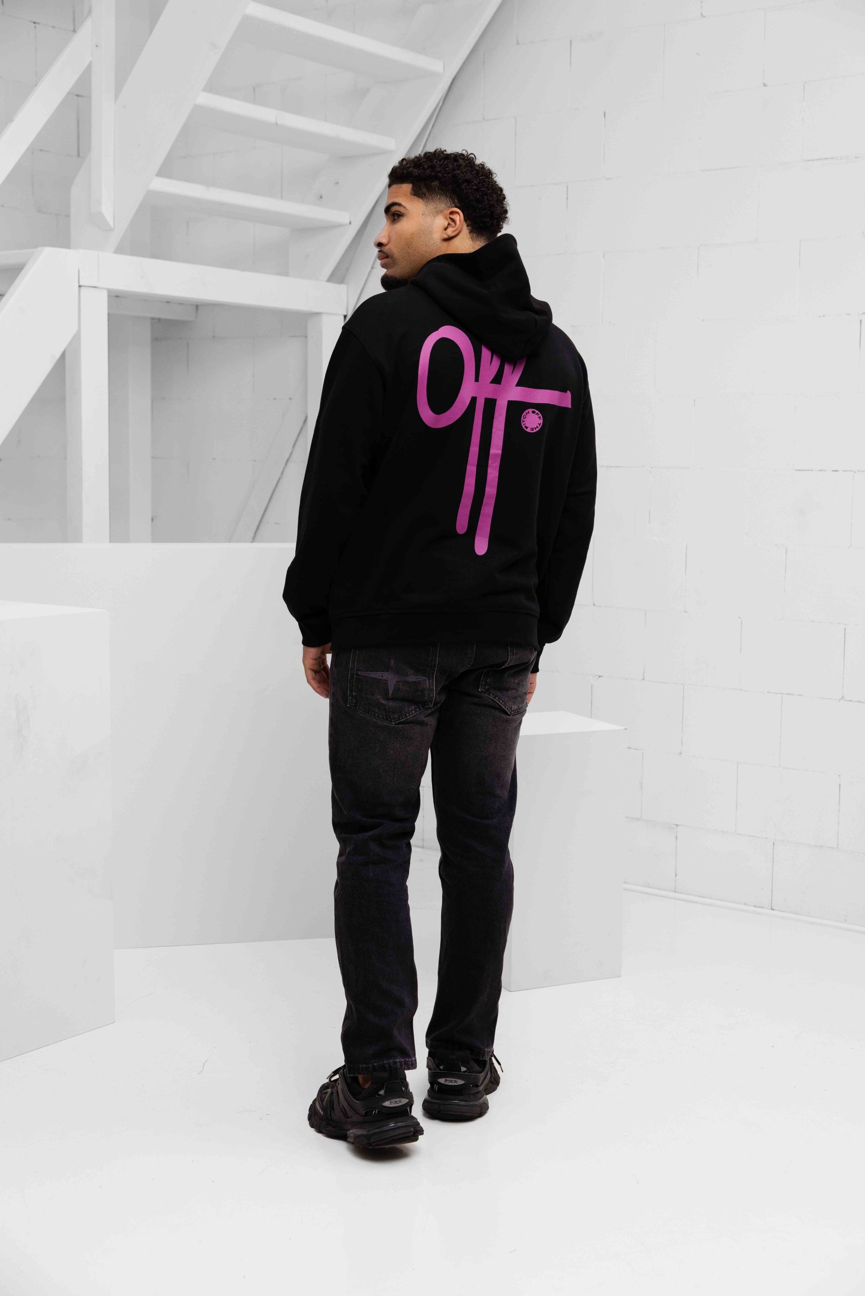Off The Pitch Full Stop Hoodie Heren Zwart