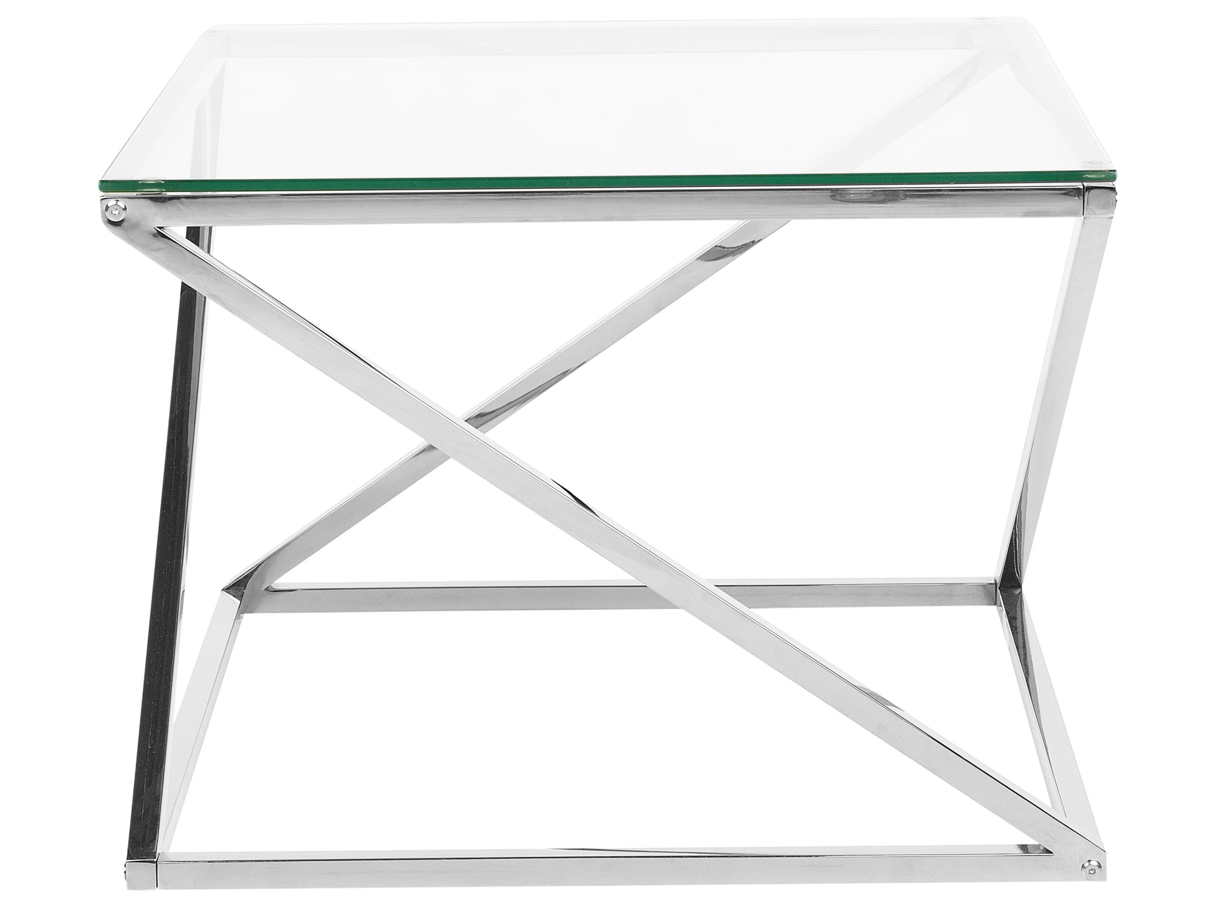 Salontafel BEVERLY Glas Zilver