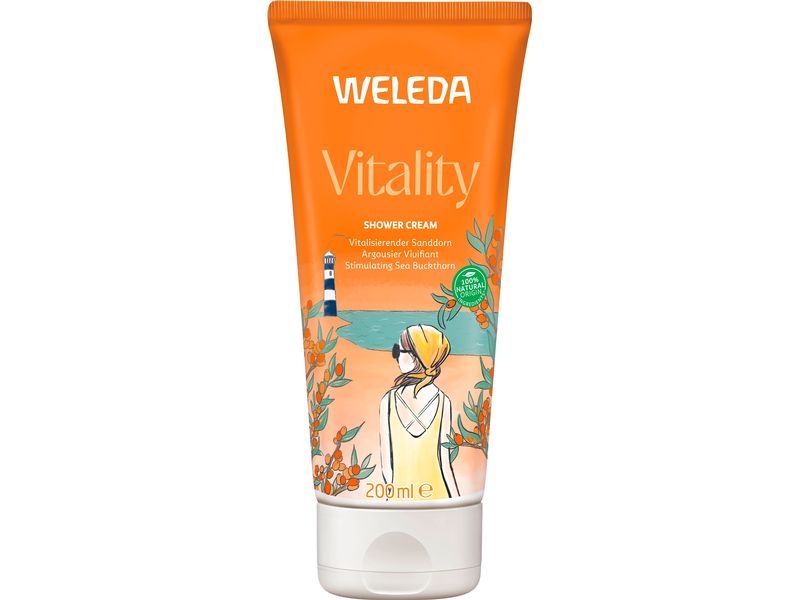 WELEDA Duschgel Sanddorn 200 ml Natürliche Vitalisierungsdusche
