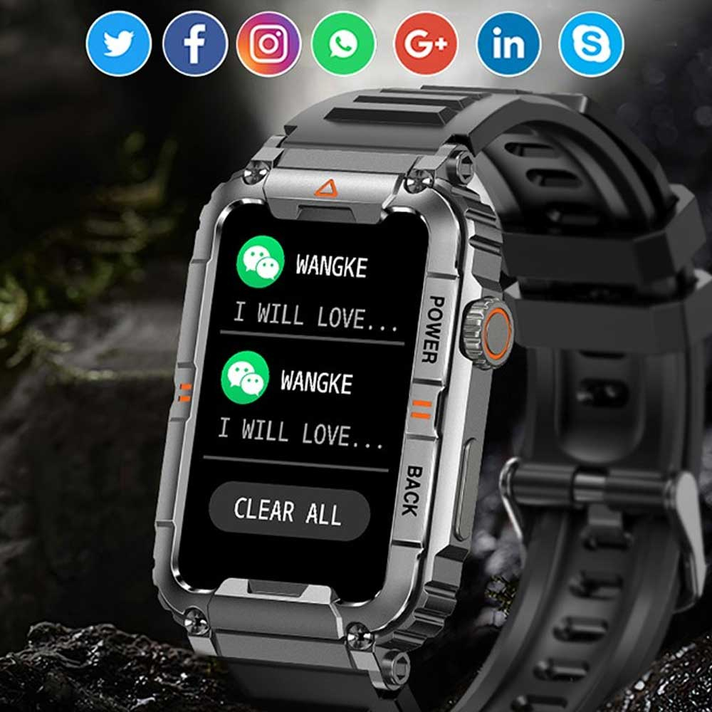 Fitness Tracker Smart Watch mit Herzfrequenz- / Blutdruckmessung und 1.57