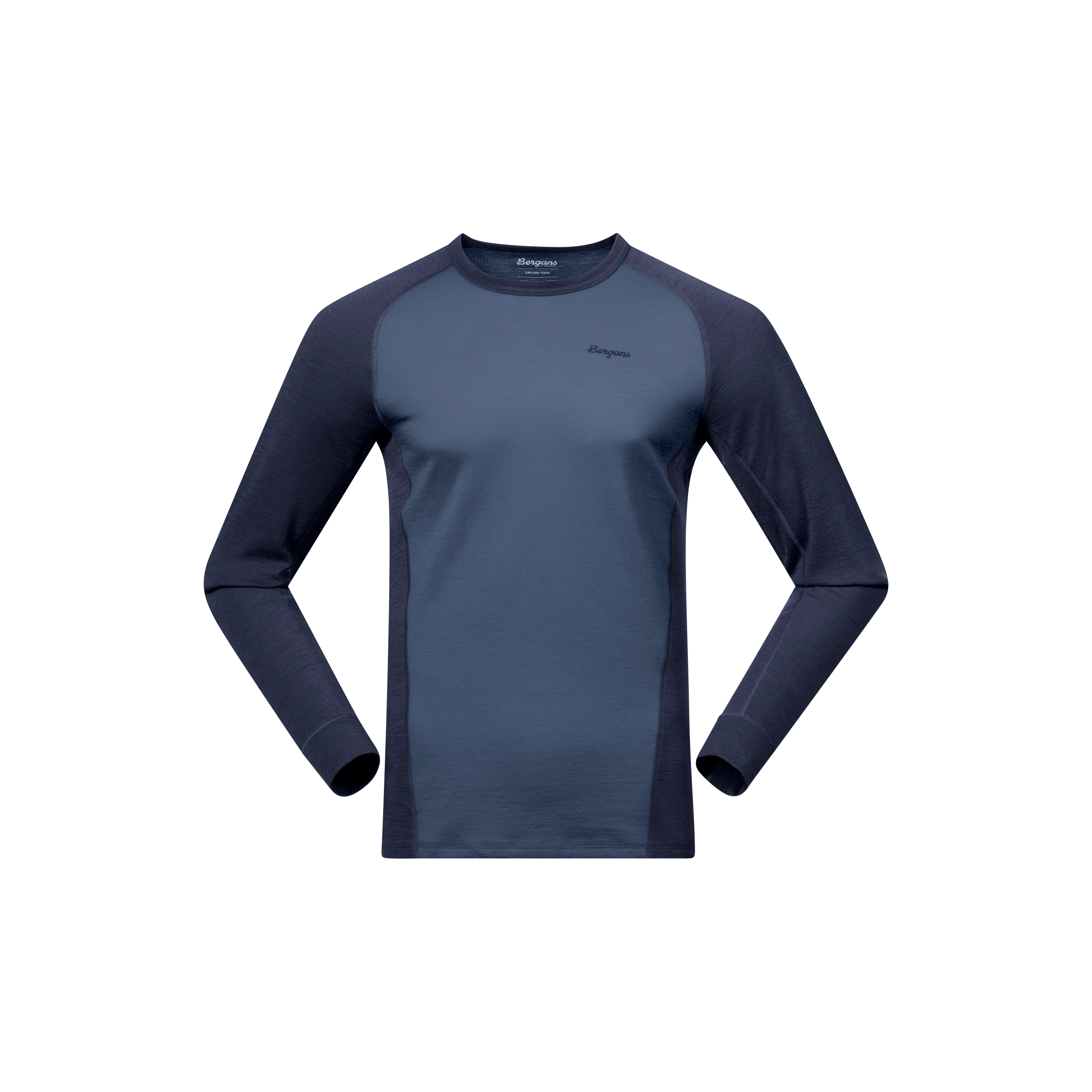 Inner:Dual Merino Long Sleeve Men Granite Blue / Navy Blue