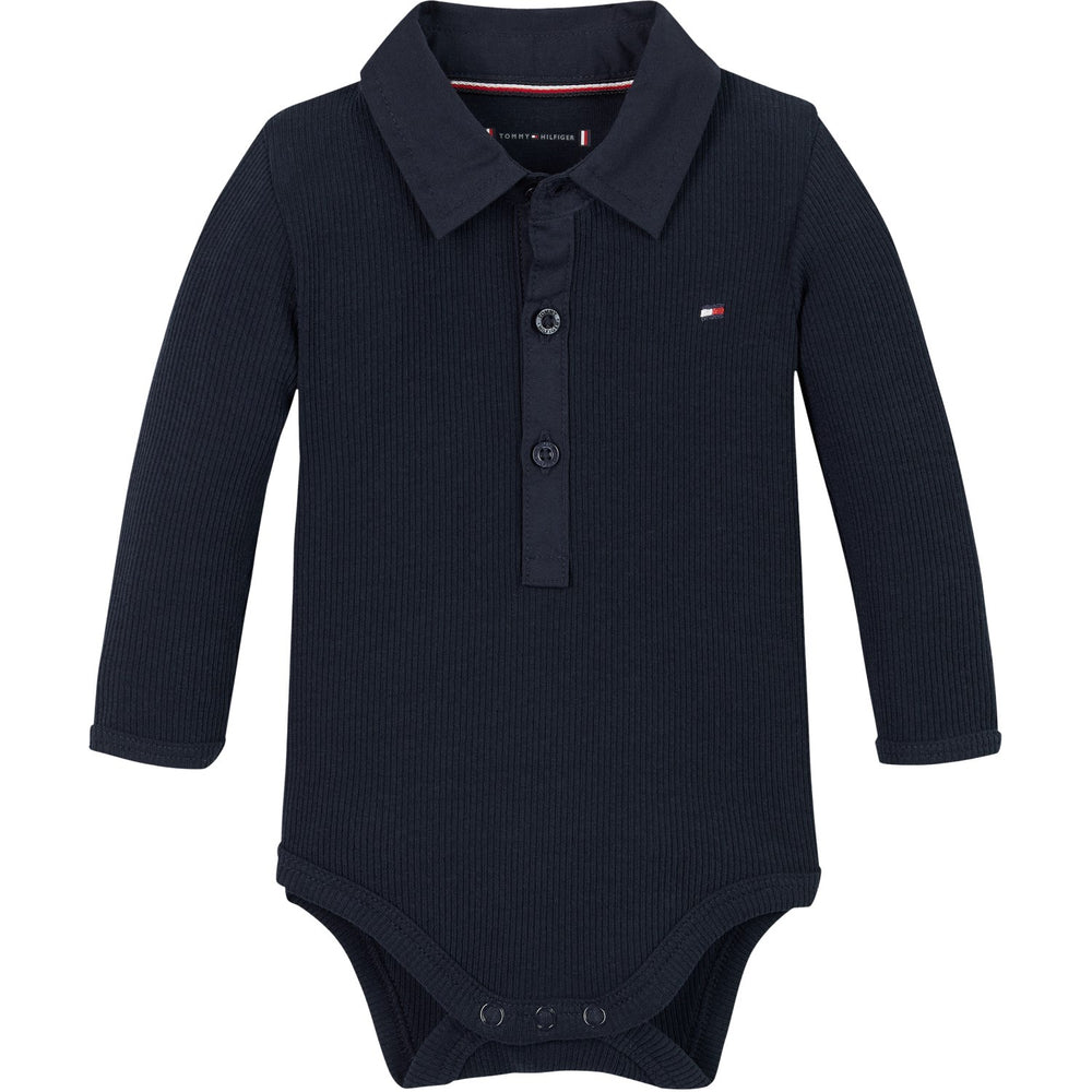 Køb Tommy Hilfiger Dark Night Navy Rib Body Ls