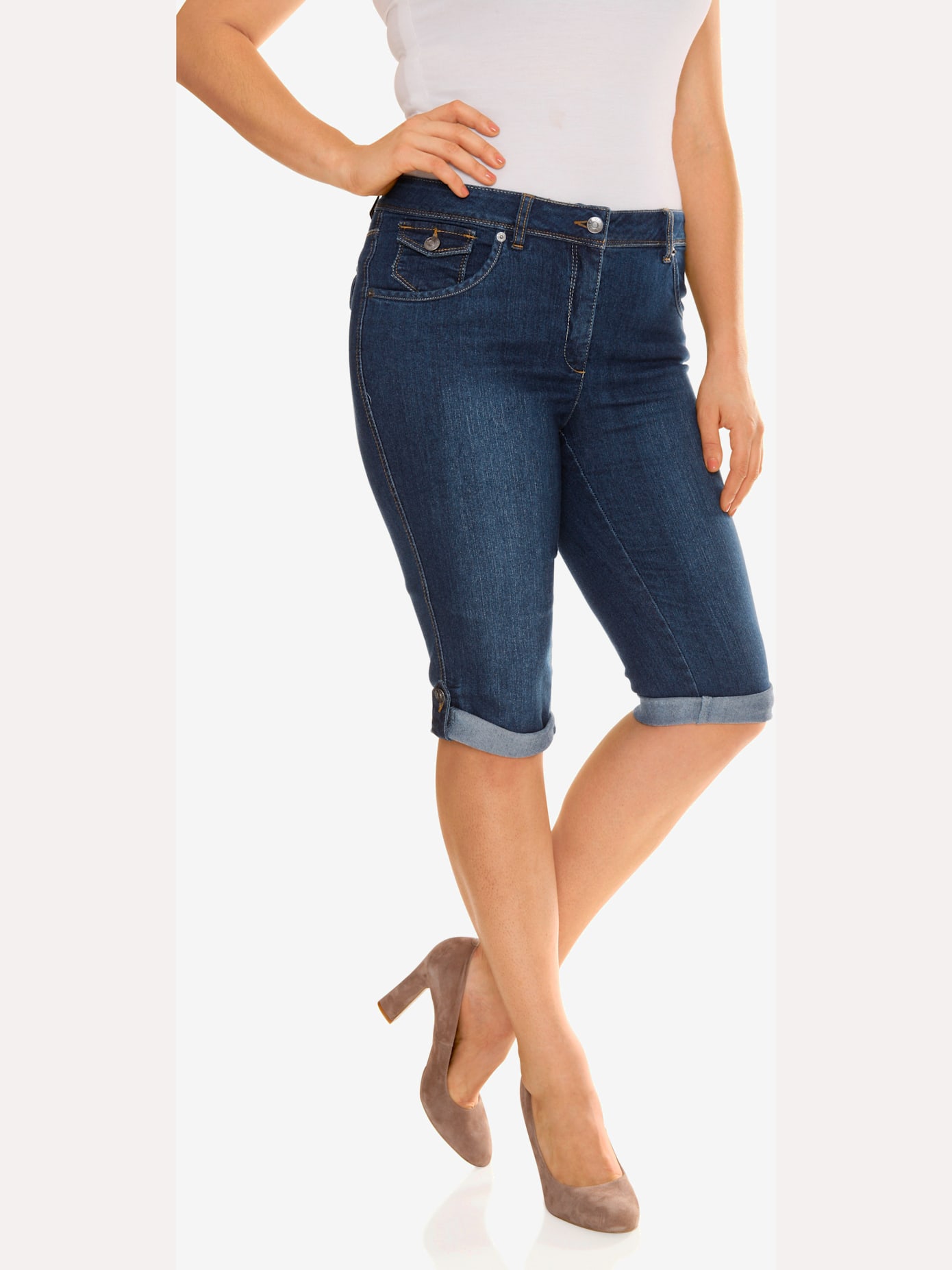 Corsaire en jean coupe skinny