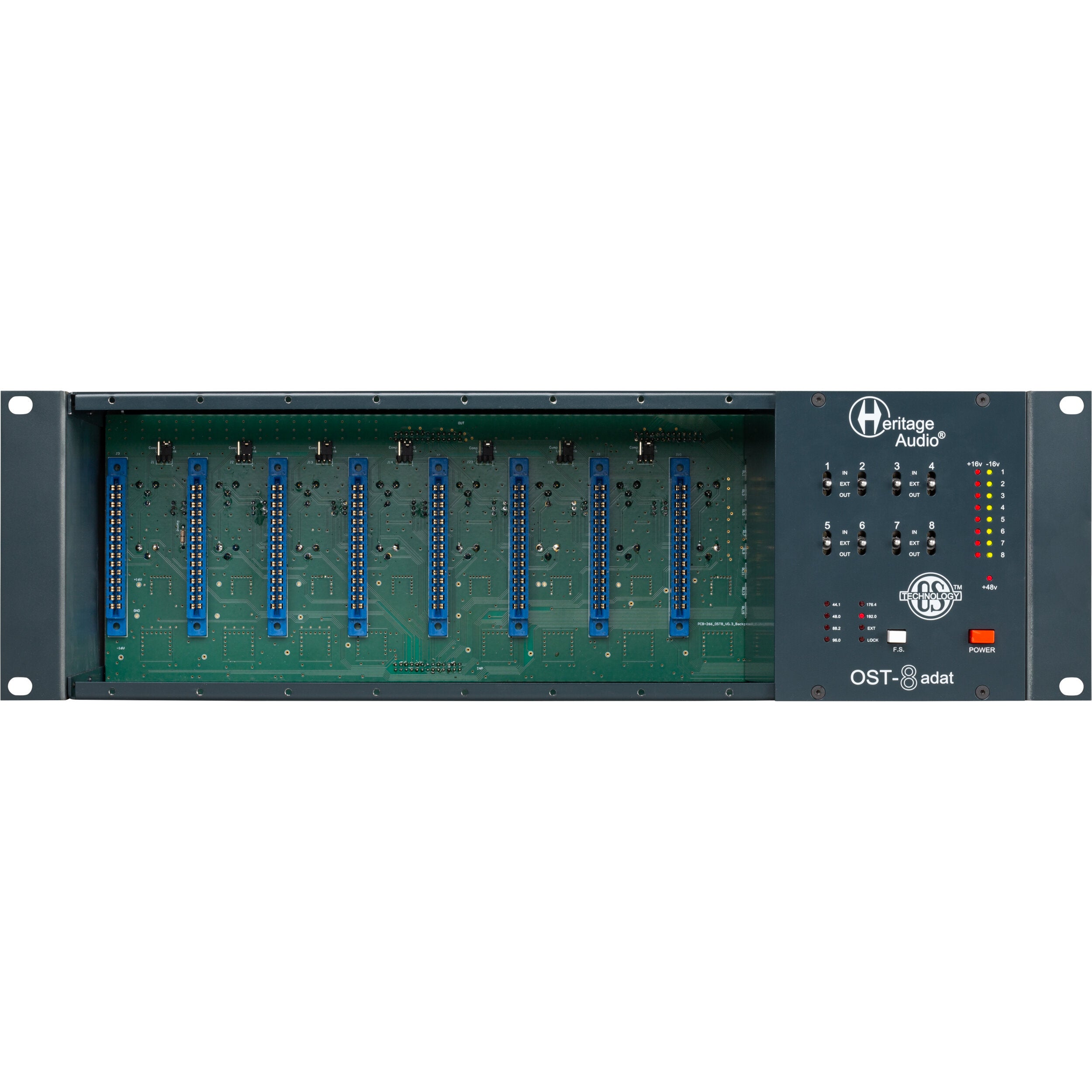 Heritage Audio OST-8 adat rack voor 500-serie met ADAT
