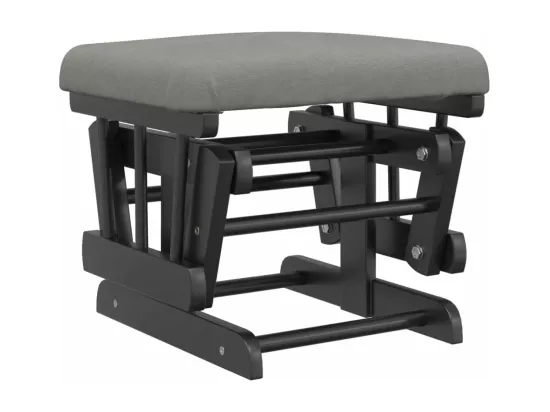 Chaise berçante avec repose-pied Gris clair Tissu