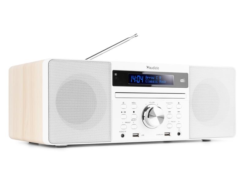 Audizio Radio/CD-Player Prato Weiss DAB  Radio mit CD-Player