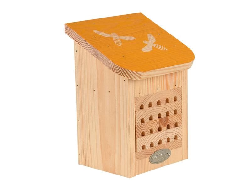 Esschert Design Bienenhaus, Gelb Bienenhotel aus Kiefernholz