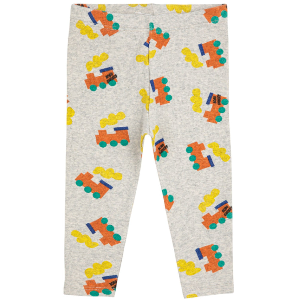 Køb Bobo Choses Light Heather Grey Bobo Choo Choo All Over Leggings