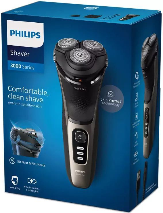 Philips - S3242/12 - Scheerapparaat - Zwart - SkinProtect-technologie