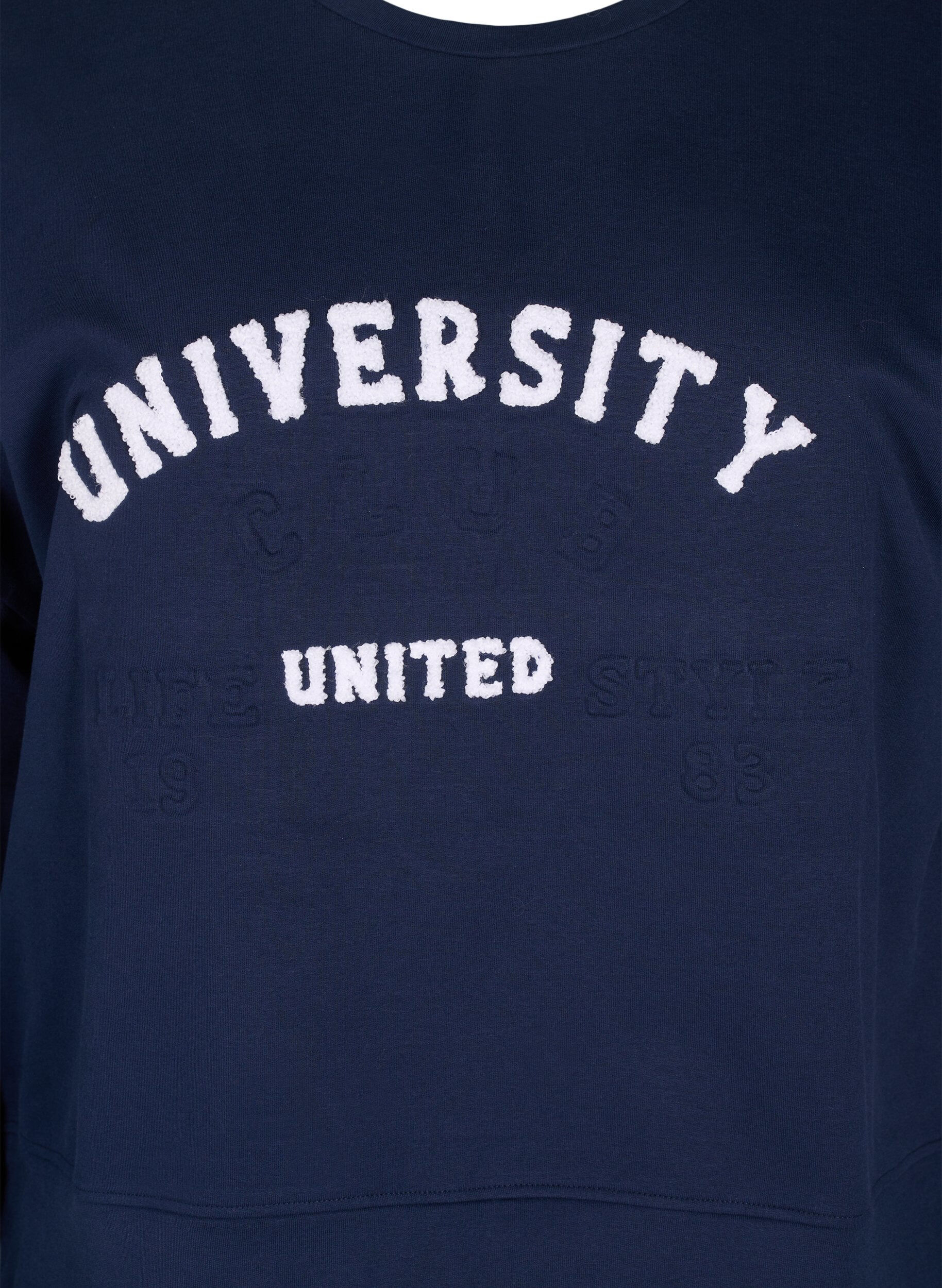 Sweatshirt med motiv og lange ærmer