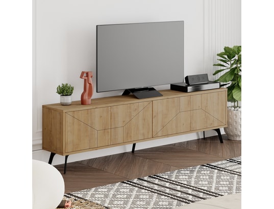 CONCEPT1 - Meuble TV Dune - Chêne 180 x 50 x 29,6