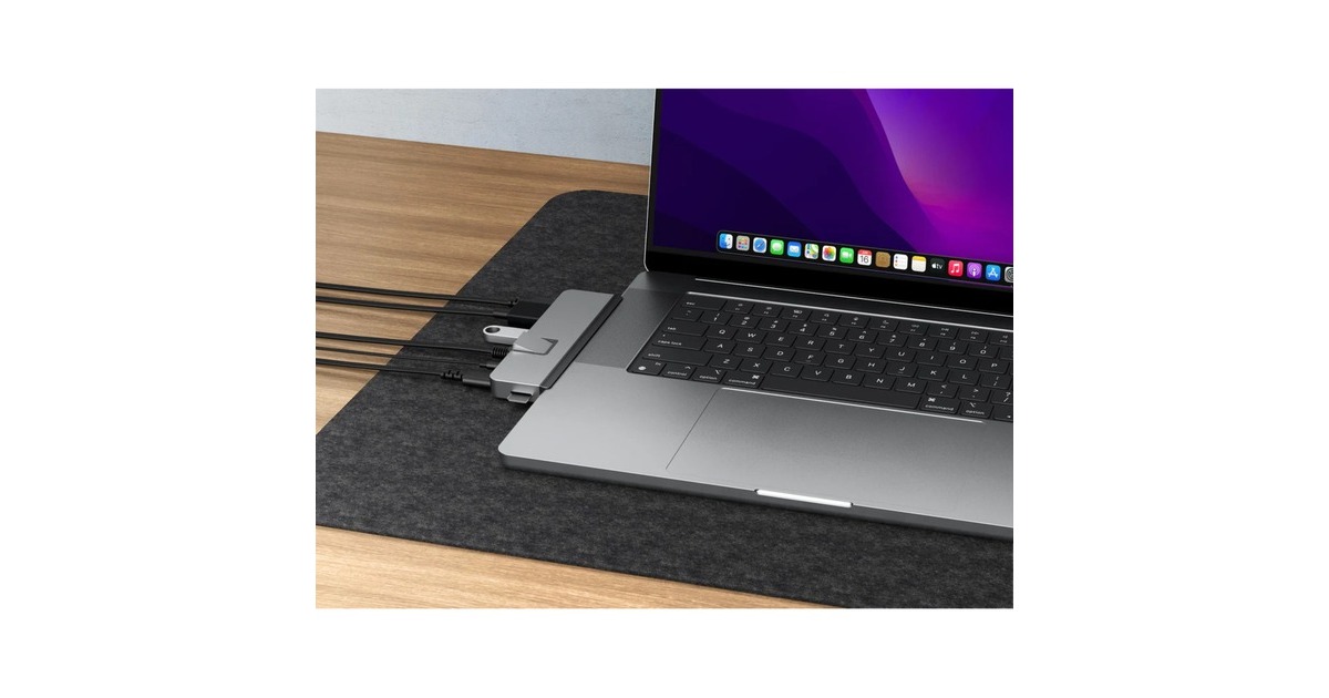 HyperHyperDrive DUO PRO 7-in-2 USB-C Hub dockingstation  (Grijs)