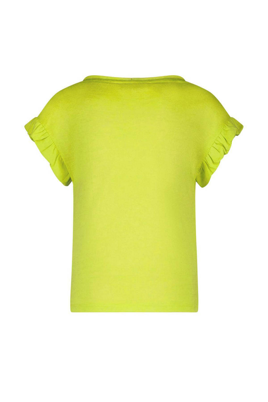 Like Flo metallic T-shirt lichtgroen metallic