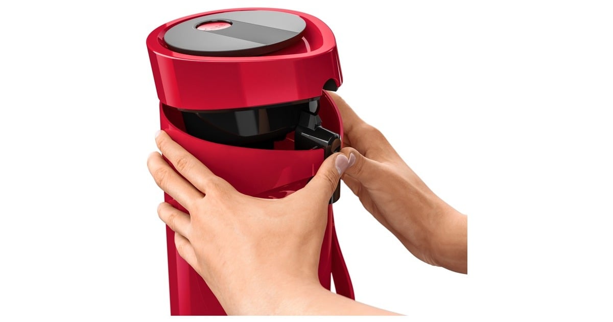EmsaPONZA Pompthermoskan 1,9 Liter isoleerkan  (Hoogglans rood, Comfort Press)