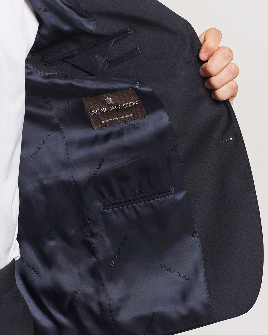 Oscar Jacobson Edmund Wool Blend Suit Navy