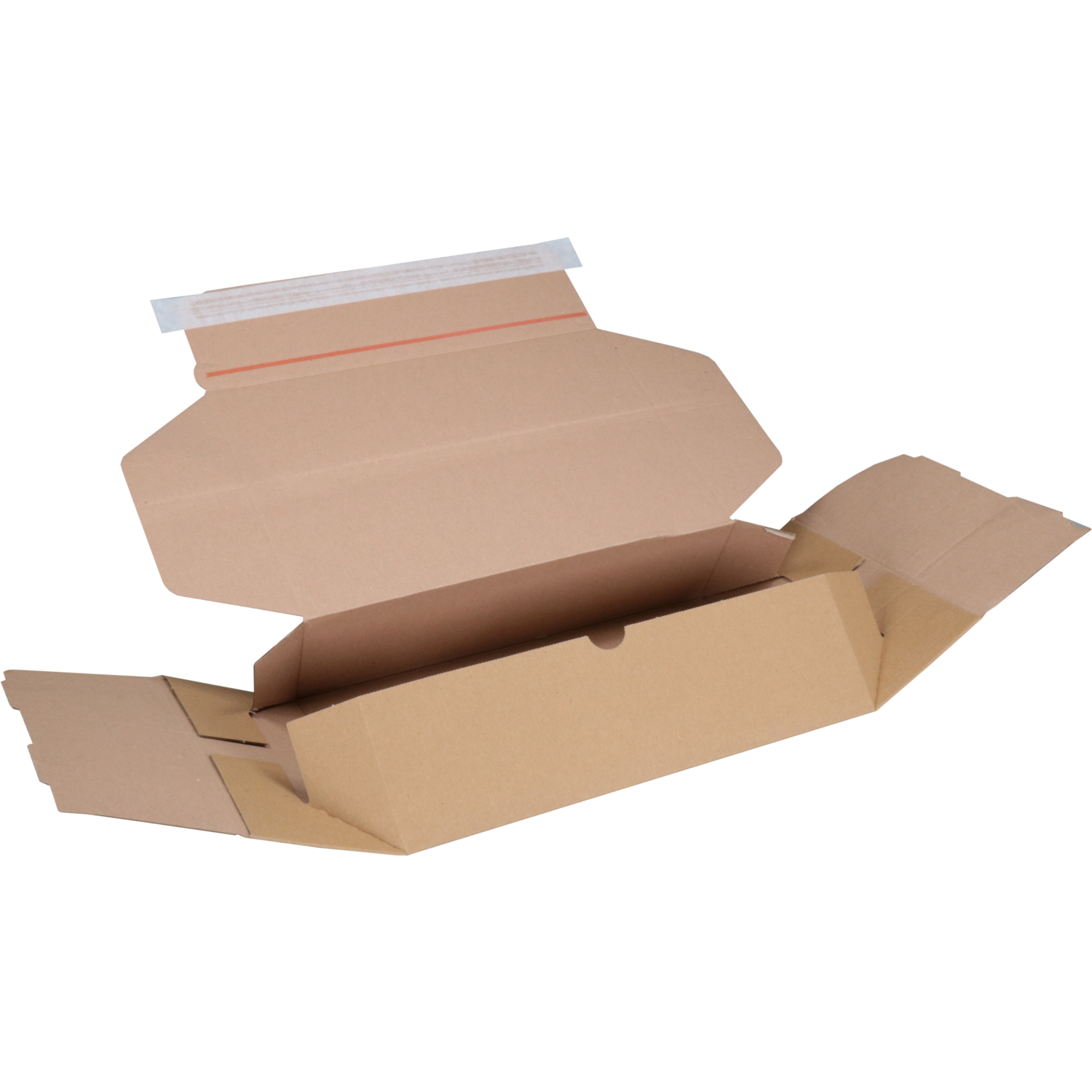 SendProof® Postpakketdoos, golfkarton, 305x210x91mm, bruin