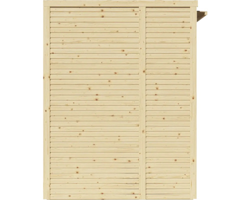 Bertilo Cubico 2 Fineline Rhombus profiel tuinhuis, 207 x 170 cm, naturel