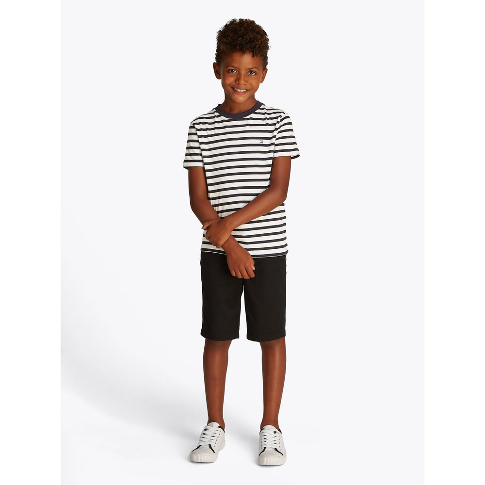 Køb Tommy Hilfiger Dark Night Navy White Breton Stripe Essential Bomuld Reg T-Shirt