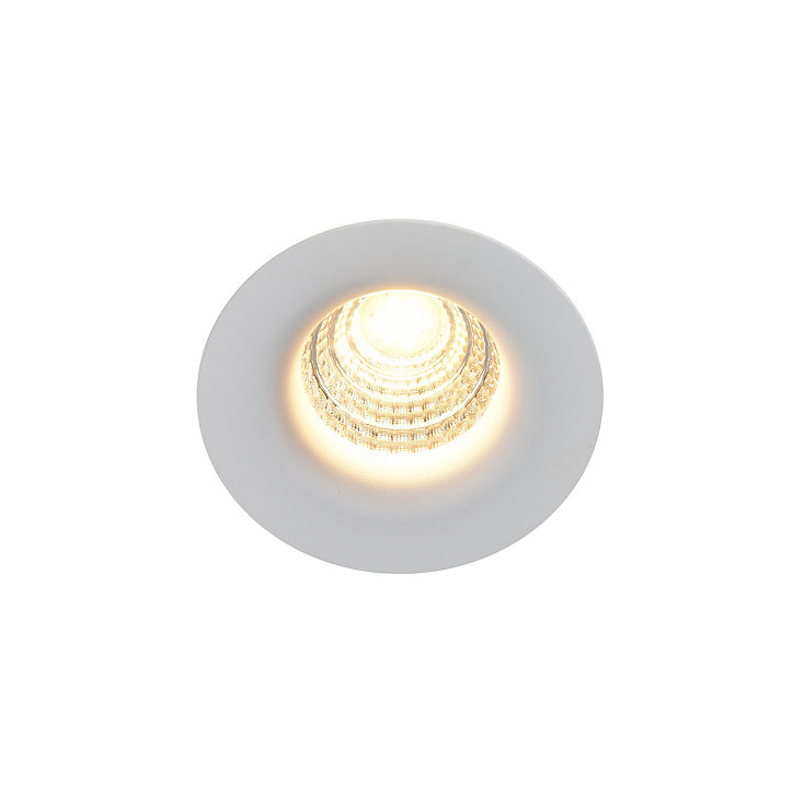 Spot encastrable Hobson LED intégrée blanc chaud IP20 dimmable 450lm 6.1W Ø8.8xH.5.3cm blanc GoodHome
