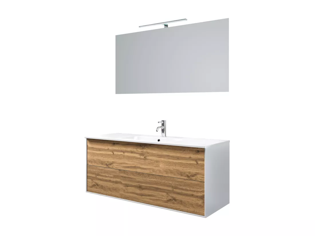 Ensemble de salle de bain 4 pièces IGEA chêne miel