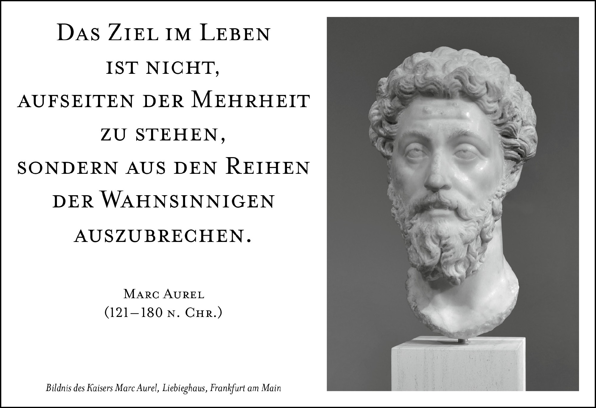 Postkarte 'Das Ziel im Leben ist nicht...' günstig bestellen