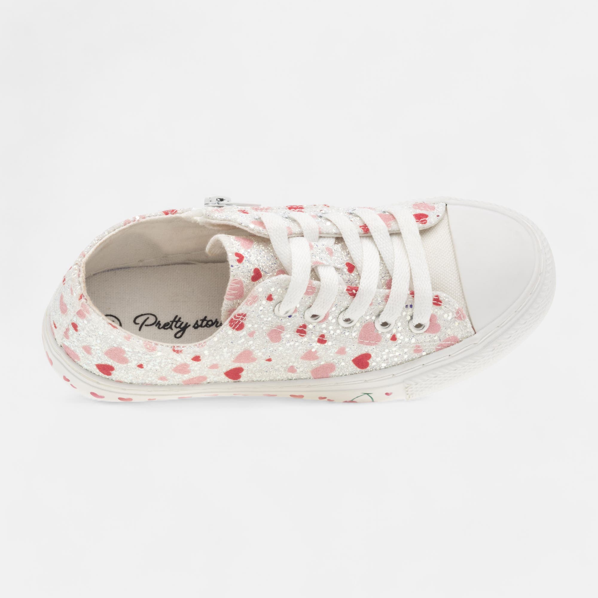 Baskets en toile Fille argent