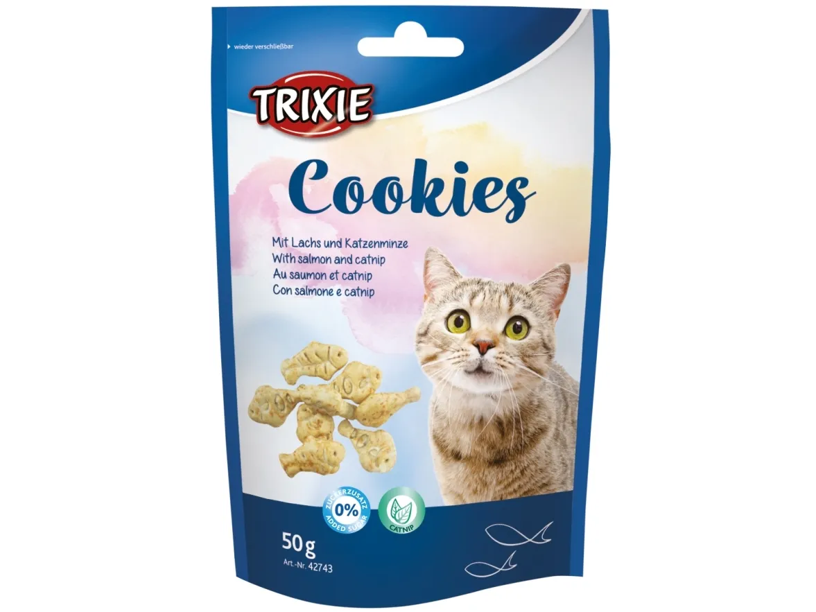 Trixie Cookies with salmon and catnip, 50 g - (6 pk/ps)