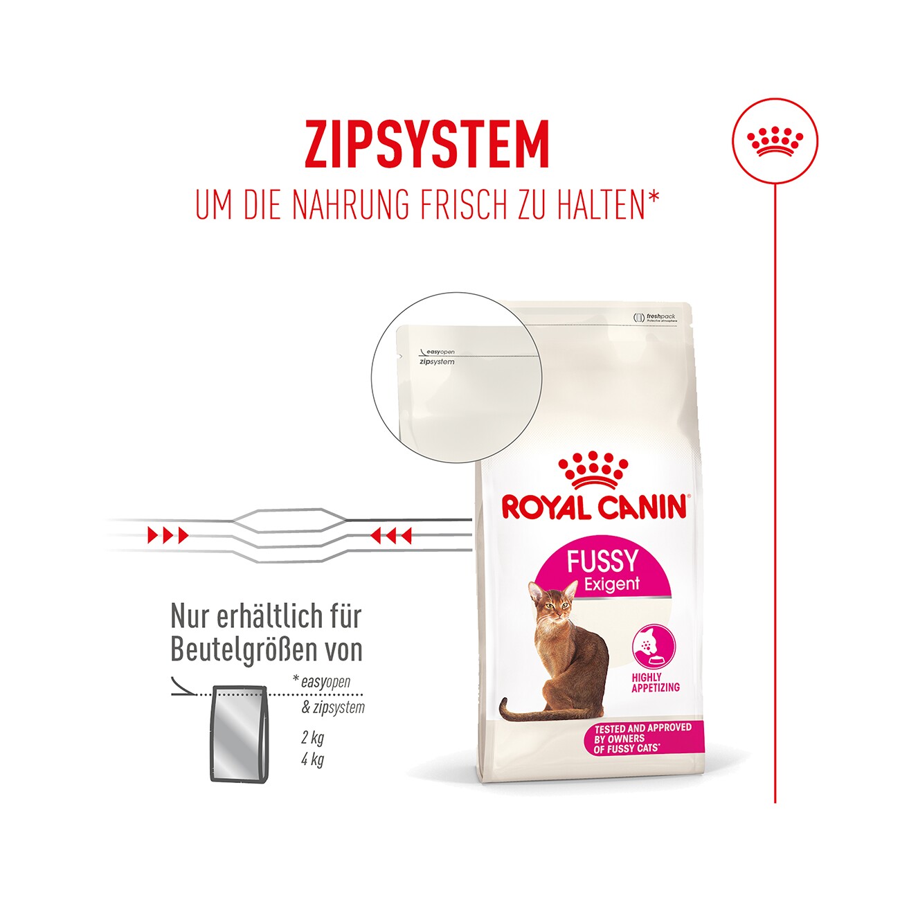 ROYAL CANIN Trockenfutter Katze, Adult, Fussy Exigent 400 g