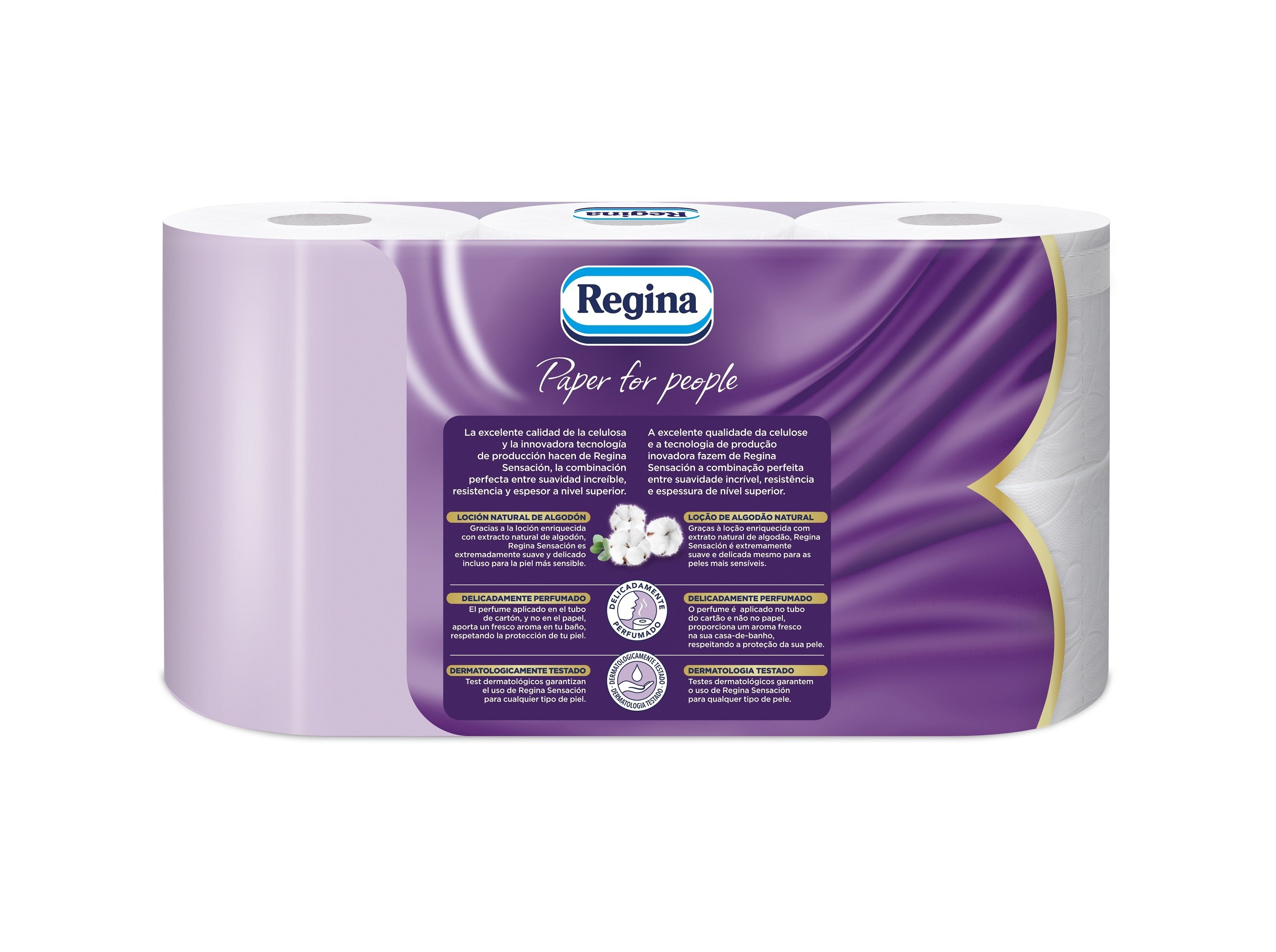 PAPEL HIGIENICO REGINA SENSACION 3 FOLHAS 4R 2R