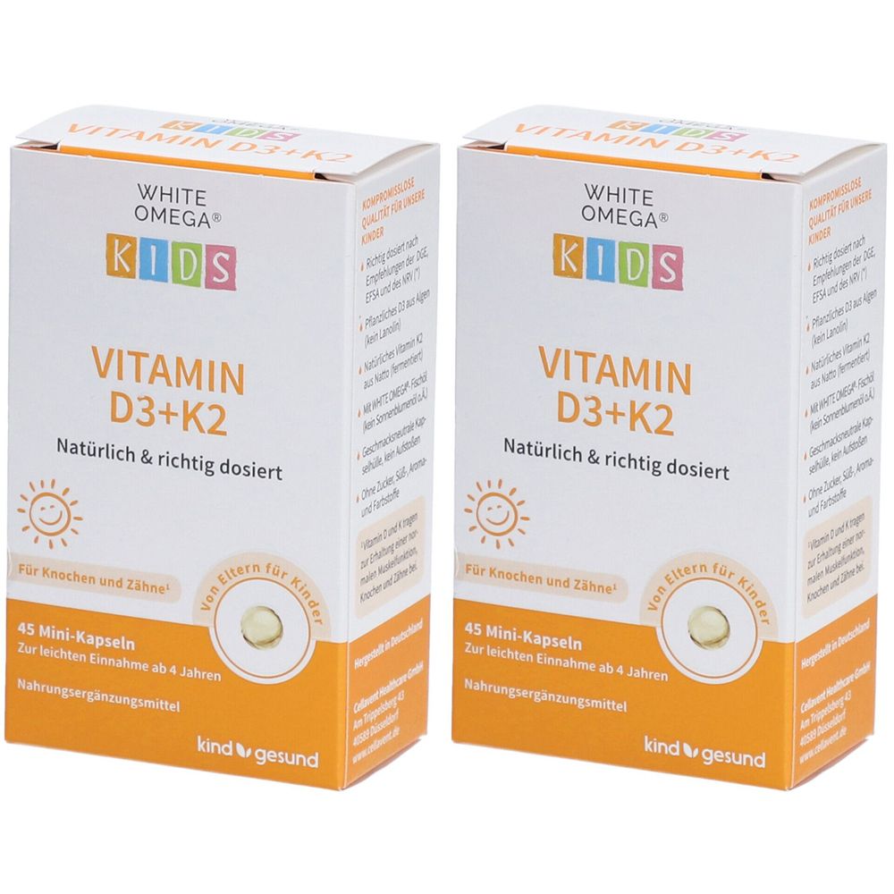 WHITE OMEGA® Kids Vitamin D3+K2 Kapseln
