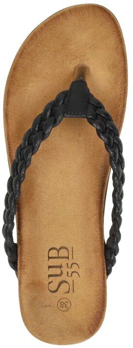 Sub55 Teenslippers zwart