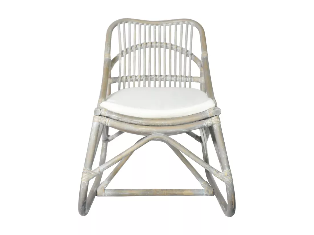 Chaise en rotin Gris Lin