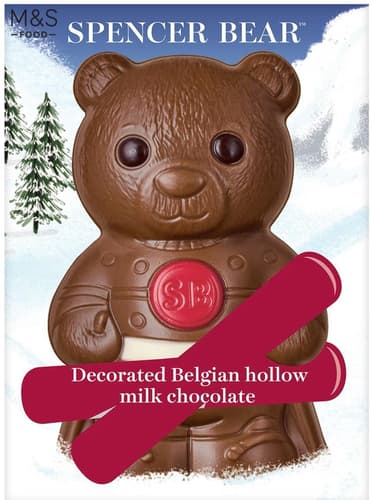 Marks & Spencer Spencer Bear, Decorated Belgian Hollow Milk Chocolate