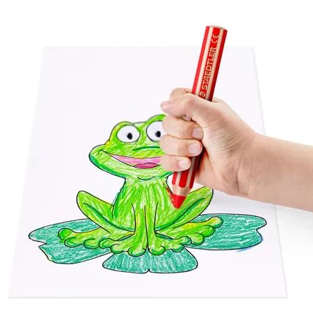 STAEDTLER® Noris® junior 140, 3 in 1 Kindermalstift, neongrün