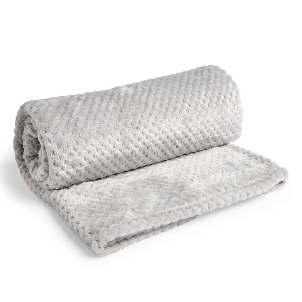 Plaid jacquard gris 130x150cm
