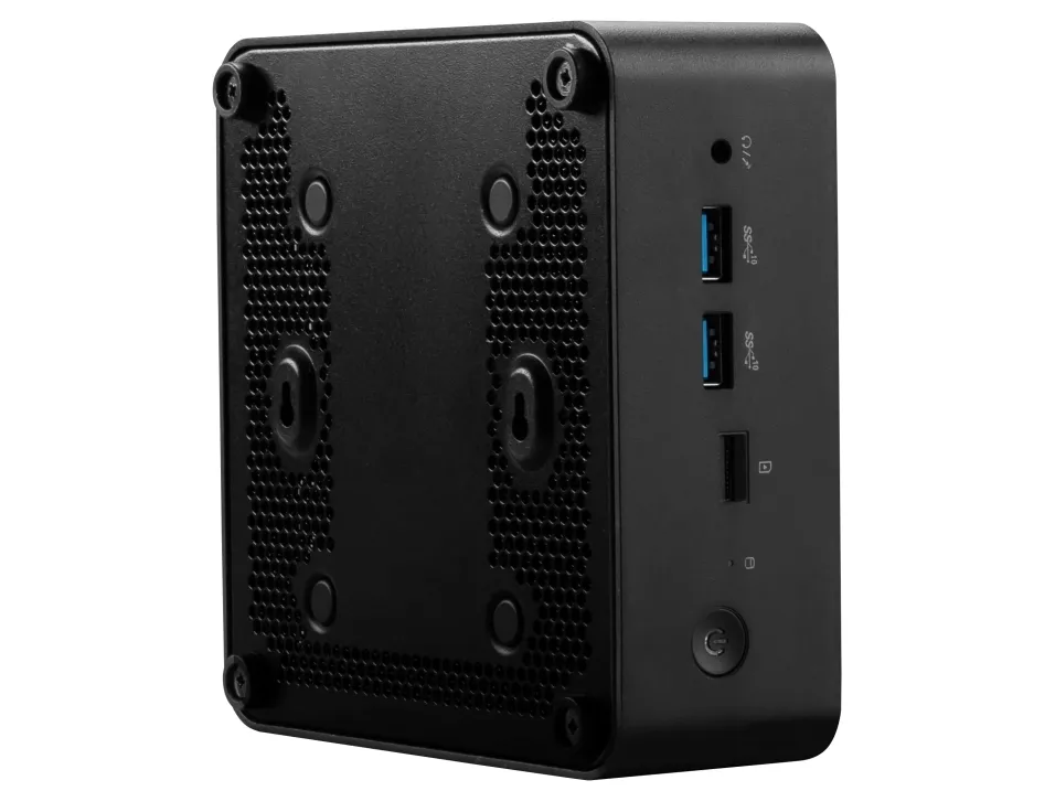 MSI Cubi NUC 1M 002EU - Mini PC Core 5 120U / op til 5 GHz - RAM 8 GB - SSD 512 GB - NVMe - Intel Graphics - Bluetooth 5.3, IEEE 802.11ax (Wi-Fi 6E), Gigabit Ethernet, 2.5 Gigabit Ethernet - Win 11 Pro - skærm: ingen - sort