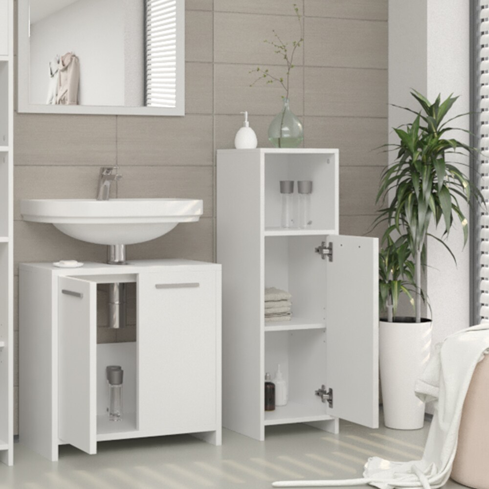 Vicco Badschrank Kiko Midischrank Badezimmerschrank Badmöbel Bad Weiß