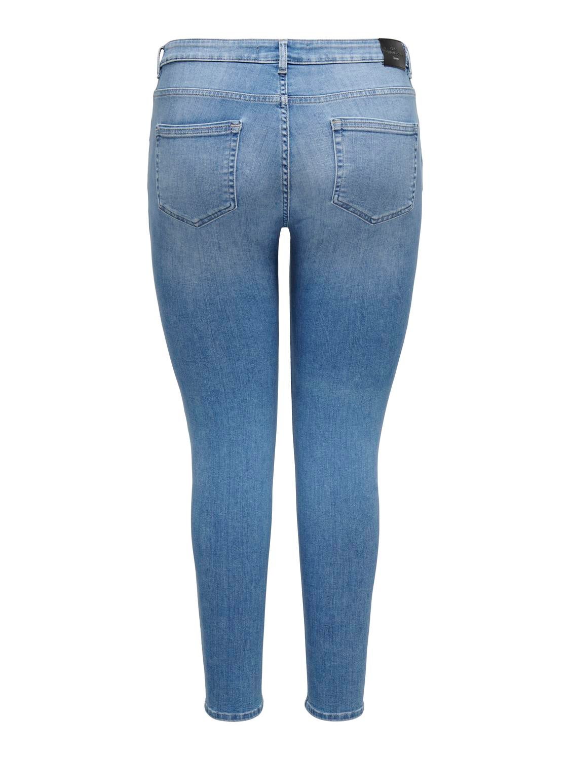 CARWILLY Mittlere Taille Skinny Fit Jeans Light Medium Blue Denim