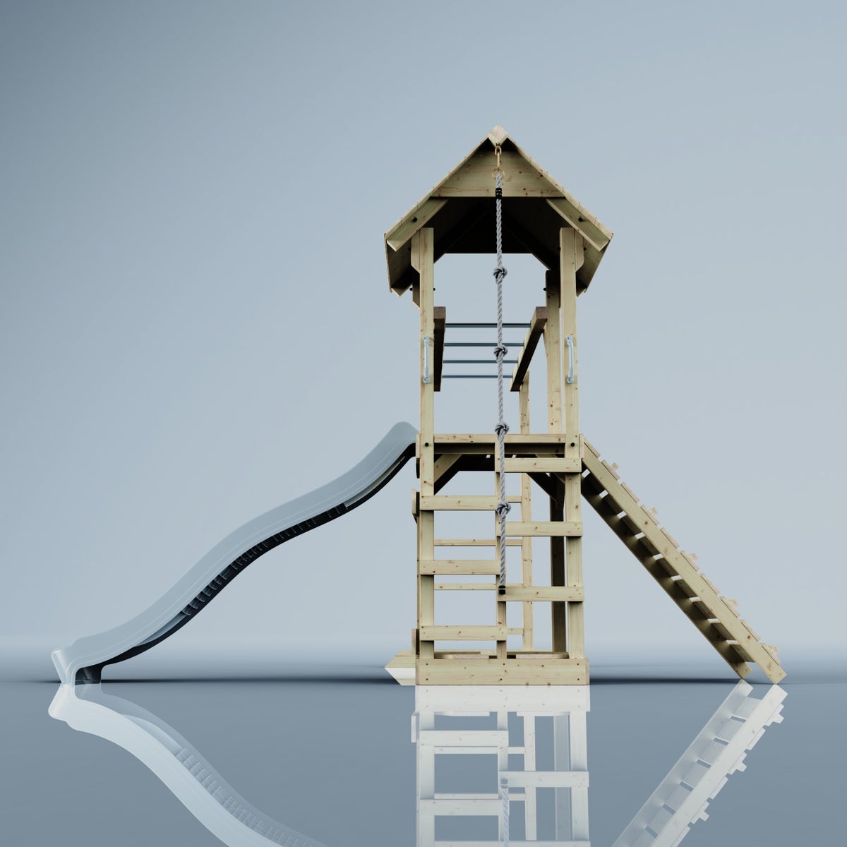 PolarPlay Lund houten speeltoren in blauw