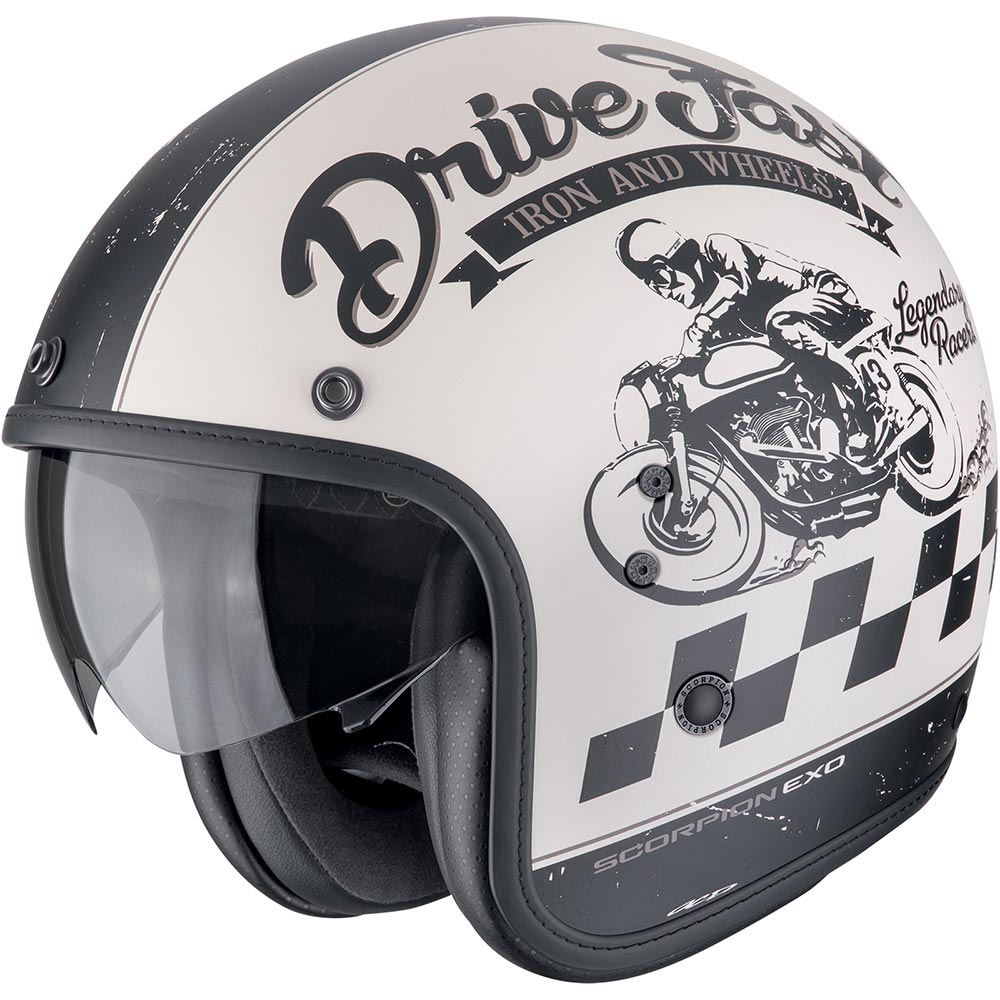Scorpion - Casque Belfast Evo Drive Fast Beige / Noir / Mat