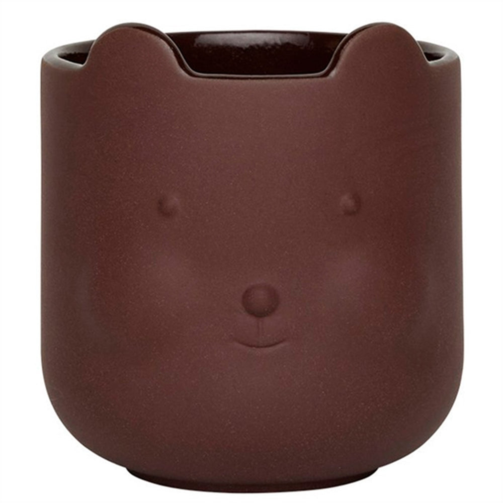 Køb OYOY Bear Krukke Dark Terracotta