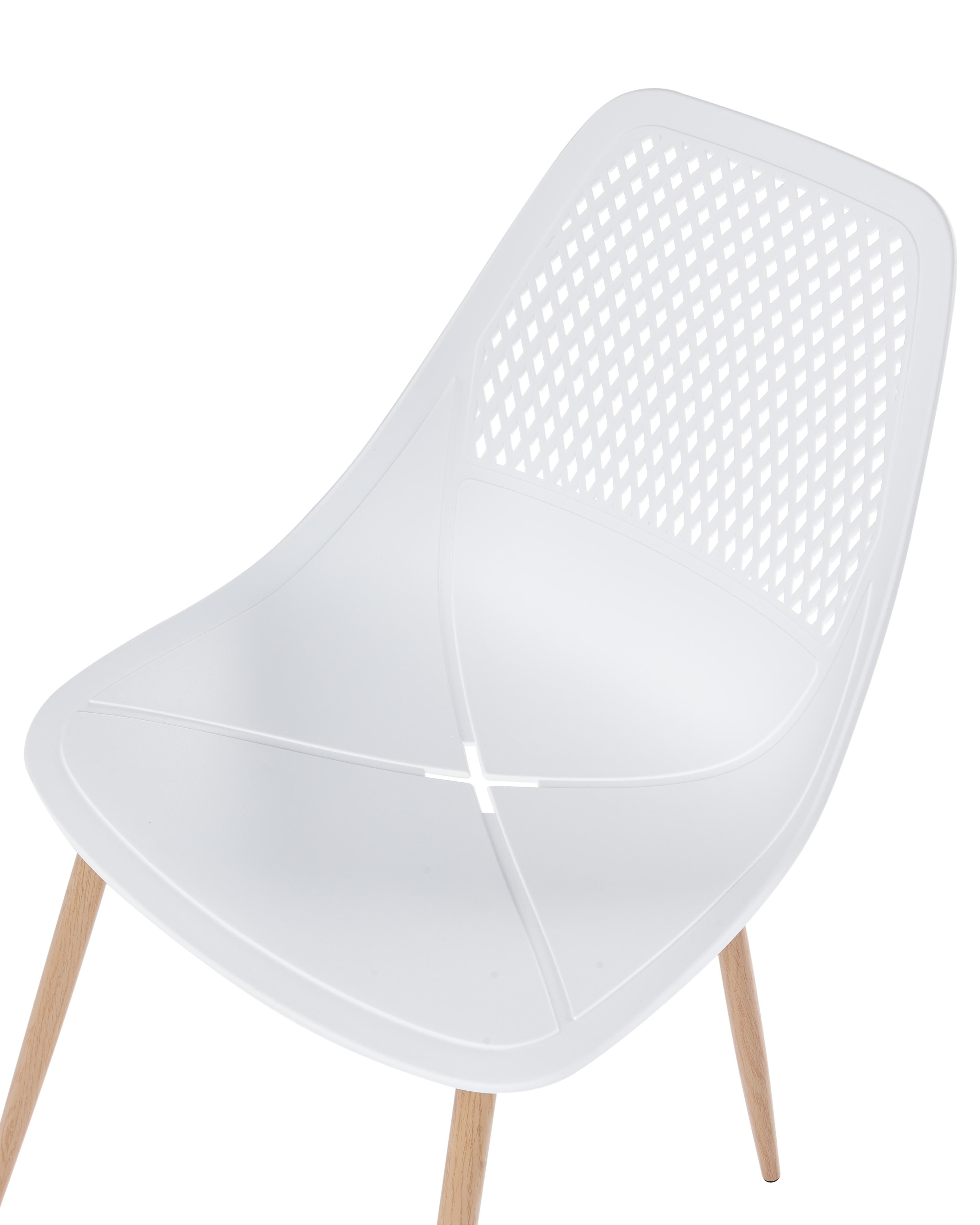 Set van 4 eetkamerstoelen HAZELTON Wit